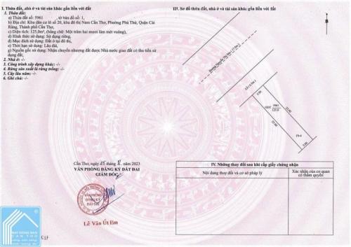 Bán cặp nền 250m2 đường Nguyễn Thị Sáu, Hưng phú , Cái Răng, Cần Thơ. Vị trí đẹp,  giá 8.4tỷ