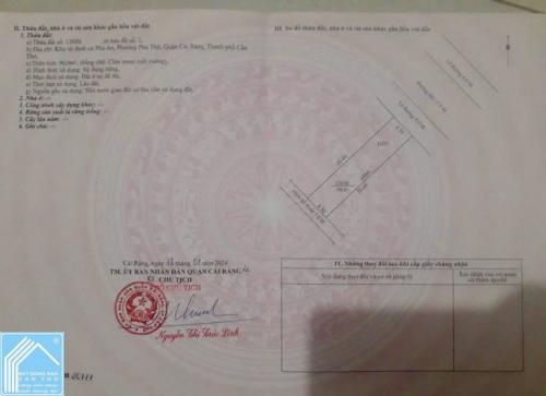 BÁN CẶP NỀN ĐẸP 3-5B6 KDC PHÚ AN. LH 0942495498 Phương