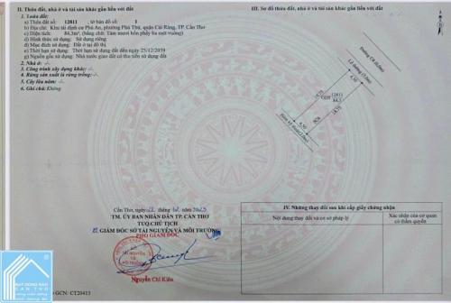 BÁN CẶP NỀN LIỀN KỀ ĐẸP ĐƯỜNG C4 – KDC PHÚ AN, CÁI RĂNG, CẦN THƠ Vị trí: Nền số 5 & 7