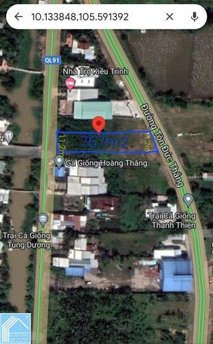 BÁN ĐẤT 2 MẶT TIỀN QUỐC LỘ 91- QUẬN Ô MÔN