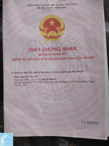 BÁN GẤP đất mặt tiền Phạm Hữu Lầu, phường An Thới, Bình Thủy, Cần Thơ