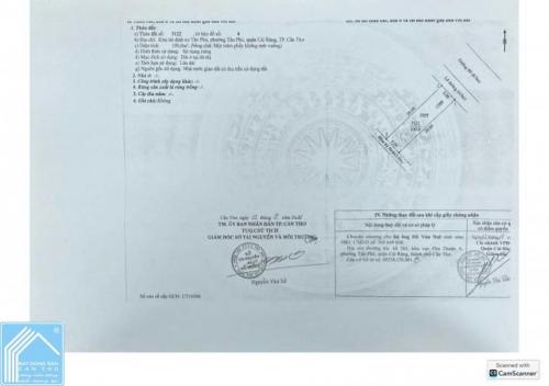 BÁN Nền - Diện tích chuẩn đẹp (5m x 20m). Sổ hồng sang tên ngay. Mặt tiền (B9 - KDC Tân Phú)