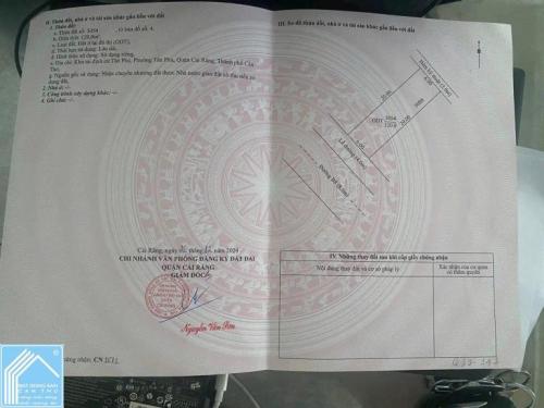 BÁN NỀN 120m2 SỔ HỒNG ĐƯỜNG B8 KDC TÂN PHÚ, CÁI RĂNG, CẦN THƠ