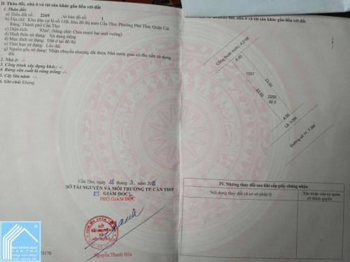BÁN NỀN 2269 ĐƯỜNG SỐ 11 KDC DIỆU HIỀN - GIÁ 2 TỶ 550 TRIỆU TL - LH 0942495948 PHƯƠNG