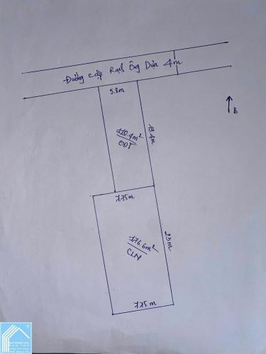 Bán Nền 287m2 Có 110m2 Thổ Cư, Lộ 4m Oto, Rạch Ông Dựa, Bình Thuỷ, TPCT  