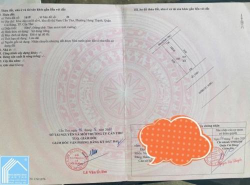 BÁN NỀN 60 ĐƯỜNG D7 KDC HỒNG LOAN P. CÁI RĂNG (P. HƯNG THẠNH, Q. CÁI RĂNG CŨ), TP CẦN THƠ -