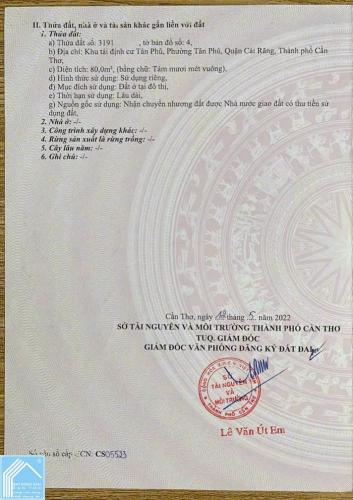 BÁN NỀN BLOCK ĐẦU ĐƯỜNG A3 KDC TÂN PHÚ - NỀN ĐẸP KHÔNG VƯỚN -  GIÁ 1 TỶ 880 TRIỆU 