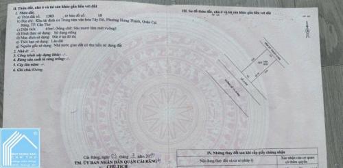 BÁN NỀN ĐẸP - ĐƯỜNG SỐ 7A - KDC VĂN HOÁ TÂY ĐÔ - CẦN THƠ - Giá bán: 2 tỷ 450 triệu