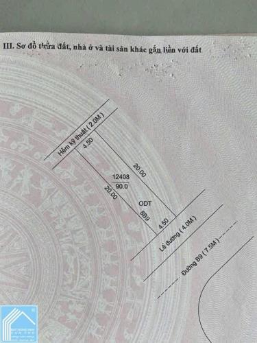 BÁN NỀN ĐẸP 90m2 SỔ HỒNG ĐÔNG NAM ĐƯỜNG B9 KDC PHÚ AN, P.HƯNG  PHÚ, CẦN THƠ