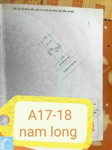 BÁN NỀN ĐẸP A17-18 K VƯỚN ĐƯỜNG SỐ 10 KDC NAM LONG, HƯNG THẠNH, CÁI RĂNG, CẦN THƠ. BÁN NỀN ĐẸP A17-18 K VƯỚN ĐƯỜNG SỐ 10 KDC NAM LONG, HƯNG THẠNH, CÁI RĂNG, CẦN THƠ.
