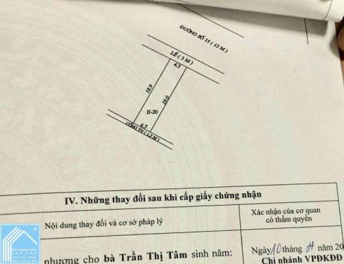 BÁN NỀN ĐẸP ( KẾ GÓC ) ĐƯỜNG SỐ 2 KDC CHIẾN THẮNG - P. HƯNG PHÚ - TP CẦN THƠ . 