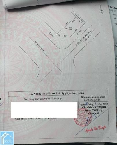 BÁN NỀN GÓC 2 MẶT TIỀN LỘ 30m - KDC CÔNG AN - P. CÁI RĂNG - TP. CẦN THƠ