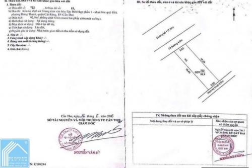  BÁN NỀN H3 ĐƯỜNG SỐ 1 KDC VHTĐ P. CÁI RĂNG (P. HƯNG THẠNH, Q. CÁI RĂNG CŨ), TP CẦN THƠ