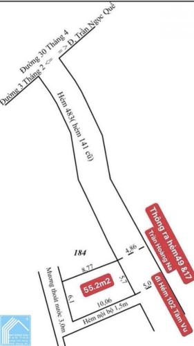 Bán nền hẻm 483 đường 30/4 vào 100m - thông qua tầm vu, trần hoàng na