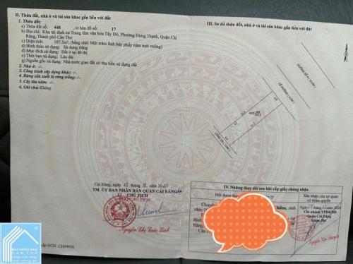 BÁN NỀN L7 ĐƯỜNG SỐ 9 KDC VHTĐ P. CÁI RĂNG (P. HƯNG THẠNH, Q. CÁI RĂNG CŨ), TP CẦN THƠ - GIÁ: 3,25 