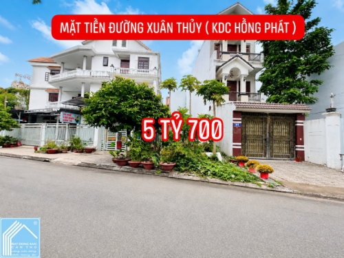 Bán nền mặt tiền đường Xuân Thủy KDC Hồng Phát - Nguyễn Văn Cừ vào 70m - Gần Khách Sạn Anh Đào