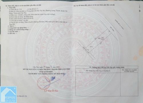 BÁN NỀN SẠCH ĐẸP SỐ ĐẸP ĐS10 KHU VHTĐ . P CÁI RĂNG . TP CẦN THƠ