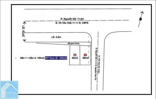 BÁN NỀN TẶNG SHOWROOM GÓC 2 MẶT TIỀN ĐƯỜNG NGUYỄN ĐỆ GIÁ 12 TỶ 500