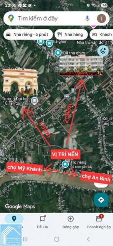  Bán nền thổ cư diện tích rộng Tổ 2A đường Nguyễn Văn Cừ gần Trường Đại Học Nam Cần Thơ và ĐH FPT.