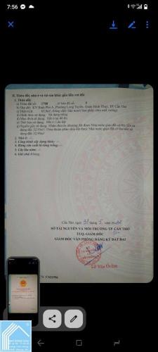 BÁN NỀN THỔ CƯ ( TẶNG NHÀ KHO)  -- HẺM LIÊN TỔ 7-13 NGUYỄN VĂN LINH, P. LONG TUYỀN, TP. CẦN THƠ 