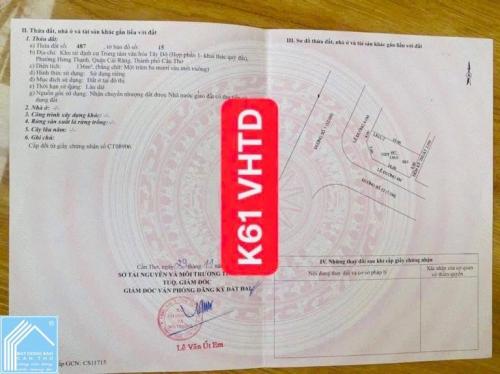 BÁN NỀN VỊ TRÍ ĐẸP GÓC 2 MẶT TIỀN KDC VĂN HOÁ TÂY ĐÔ 