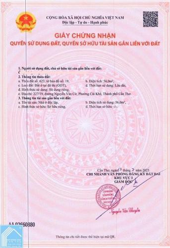 BÁN NHÀ LẦU - GÓC 2MT Hẻm - MỚI TUYỆT ĐẸP (Hẻm 233 NVCừ gần trường Cao Đẳng Y Tế CT)