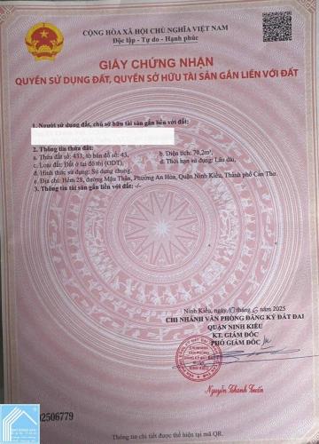 Bán nhà lầu lửng, Hẻm sạch sẽ, gần Siêu thị (Hẻm 28 Mậu Thân, gần siêu thị Lotte)