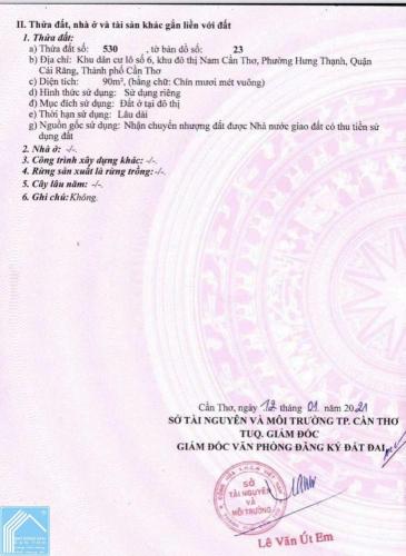 ​BÁN NHÀ THÔ 1 TRỆT 3 LẦU TRỤC CHÍNH D1 - KDC HỒNG LOAN - CÁI RĂNG