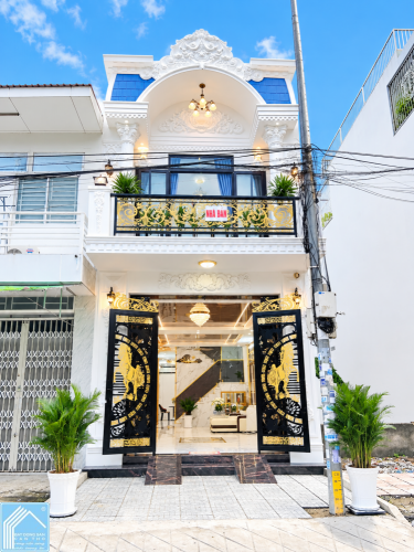 Bán Nhà Trệt Lầu đường số 6 đối diện bờ kè công viên kdc Thới Nhựt 2
