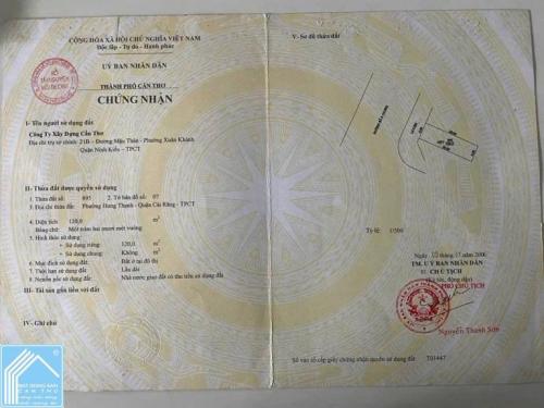 CẶP NỀN GÓC ĐẸP - MẶT TIỀN ĐƯỜNG NGUYỄN VĂN QUANG - KDC XÂY DỰNG CẦN THƠ LIỀN KỀ KHU NAM LONG