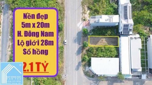 CG. BÁN NỀN ĐẸP, CẠNH BÊN TRƯỜNG CẤP 2- KDC TÂN PHÚ- 100m2, HƯỚNG ĐÔNG NAM- LỘ 28m- 2.1 TỶ