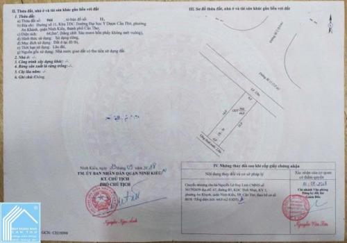 Chính Chủ Cần Bán Lô Đất Vị Trí Đắc Địa 64m2 Tại P.An Khánh - Quận Ninh Kiều - Cần Thơ.