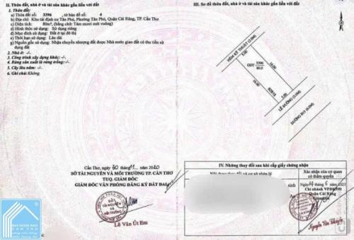    Chủ gửi bán : Bán nền B15 KDC Tân Phú _ TP Cần Thơ Giá : 1 tỷ 700 triệu 