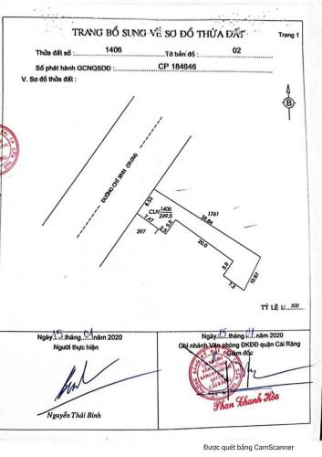 CÒN DUY NHẤT Nền mặt tiền Đường Chí Sinh – Lộ Giới 20m– Phường Tân Phú- Quận Cái Răng – TPCT