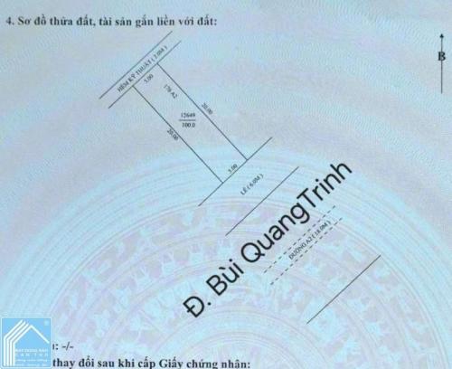 GIẢM 140 TRIỆU BÁN NHANH. NỀN MẶT TIỀN Đ. BÙI QUANG TRINH TRỤC CHÍNH KHU DÂN CƯ PHÚ AN