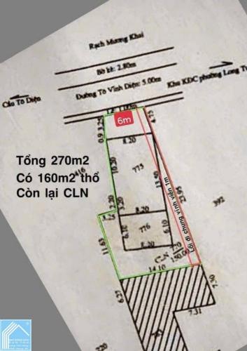 Nền 270m2 Mặt Tiền Bờ Kè Đường Tô Vĩnh Diện, P.Long Tuyền, TP.Cần Thơ Nền 270m2 Mặt Tiền Bờ Kè Đường Tô Vĩnh Diện, P.Long Tuyền, TP.Cần Thơ