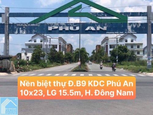 Nền biệt thự KDC Phú An đường B9, Cái Răng, Cần Thơ, DT 230m2 giảm giá còn 5.6 tỷ