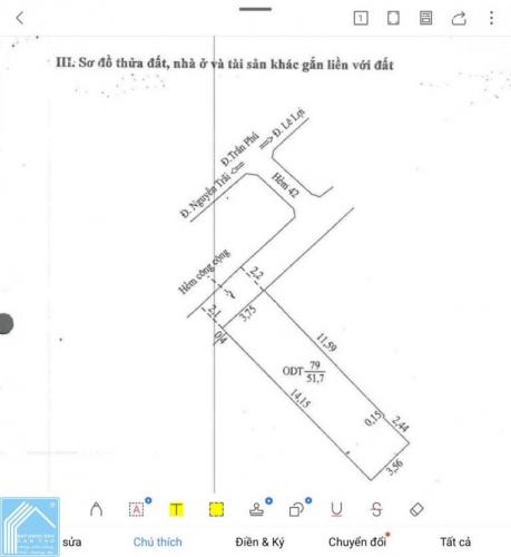 NỀN THỔ CƯ, CẤP PHÉP XD CHÍNH, HẺM 42 TRẦN PHÚ, CÁI KHẾ, NINH KIỀU, CẦN THƠ