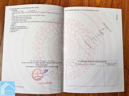 Nền vị trí đẹp trục chính A4 KDC Phú An, Phường Hưng Phú, Cần Thơ