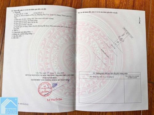 Nền 108 trục chính A4 KDC Phú An, Phường Hưng Phú, Cần Thơ