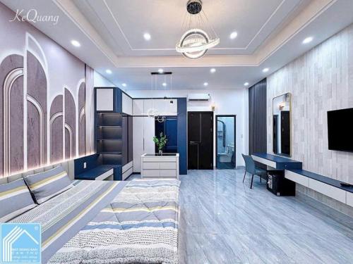 NHÀ 1 TRỆT 1 LẦU - SÂN THƯỢNG FULL NỘI THẤT CAO CẤP TẠI ĐƯỜNG D6 - KDC HỒNG LOAN.