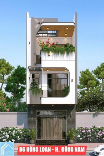 Nhà 1 trệt 2 lầu đường D6 khu dân cư Hồng Loan 