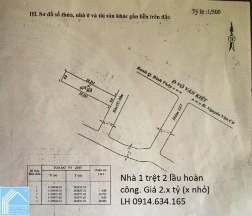 Nhà 1 trệt 2 lầu Hẻm 9 Phạm Ngọc Hưng, Cần Thơ. DT 80m2, lộ 4m, xe hơi tới nhà