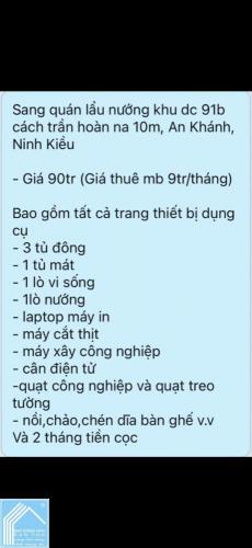 SANG QUÁN ngay GÓC - KDC 91B, MB thuê chỉ 9triệu/tháng