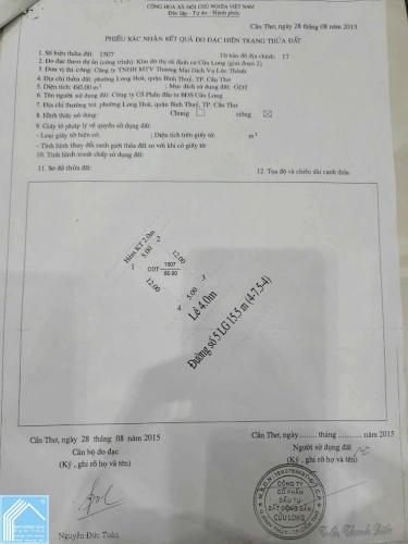 Sở Hữu Ngay Đất Nền Khu Đô Thị Tái Đinh Cư Cửu Long, Phường Long Hòa, Quận Bình Thủy, TP Cần Thơ